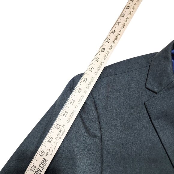 Billy London Mens Dark Gray Blazer Suit Jacket 44R Polyester & Rayon Blend - Picture 9 of 11